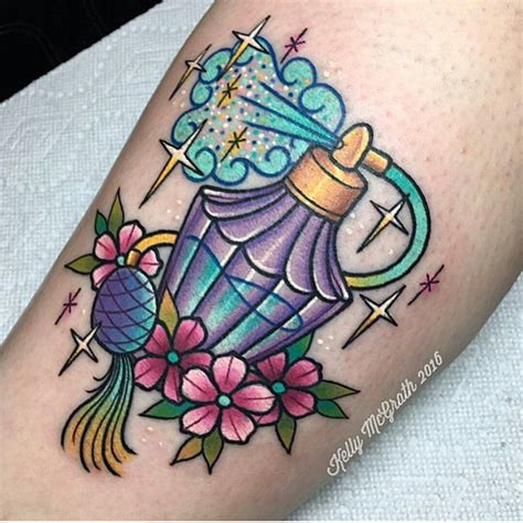 perfume bottle tattoo design